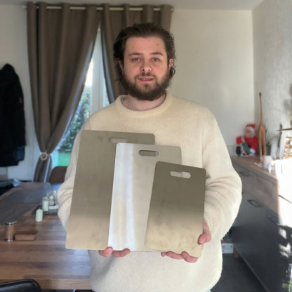 Pack Cuistelier - 3 planches à découper en inox