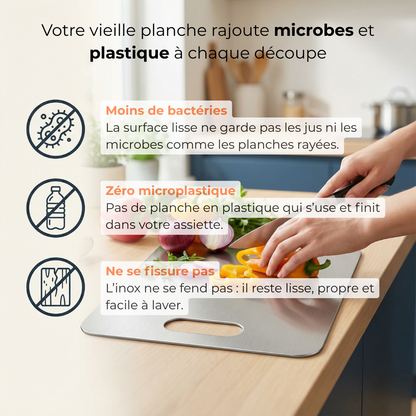 Pack Cuistelier - 3 planches à découper en inox