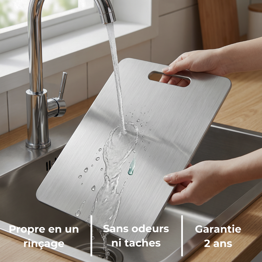 Pack Cuistelier - 3 planches à découper en inox